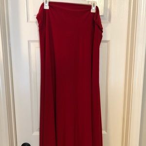 LulaRoe 2XL Solid True Red Maxi